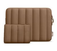 TECOOL Puffy Housse 14 Pouces Ordinateur Portable avec Petite Sac,Marron