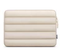 TECOOL Puffy Housse 14 Pouces Ordinateur Portable pour 14" Lenovo Ideapad Thinkpad HP Pavilion/Elitebook Dell Acer Chromebook 14, Macbook Air 15 M4 M3 M2 2024 2025 Étanche Pochette PC Sacoche, Beige