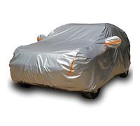 Tecoom Housse de Protection Super résistante à Plusieurs Couches pour VUS Toutes Saisons, imperméable, Coupe-Vent, réfléchissante, Neige, Soleil, Pluie, UV, avec Boucles et Ceinture pour SUV de 457,2