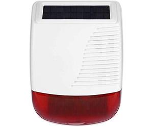 TecPeak Sirène extérieure sans Fil Solaire Fonctionne avec système d'alarme