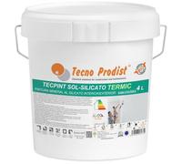 TECPINT SOL-SILICATO TERMIC de Tecno Prodist Peinture minérale silicatée extérieure - intérieure - d'eau, Naturelle Respirante 4 L