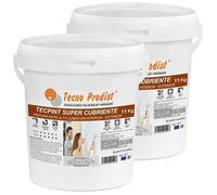 TECPINT SUPER CUBRIENT de Tecno Prodist - Peinture à base d'eau, extérieur et intérieur, couverture, lavable 11 + 11Kg - Blanc