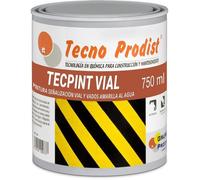 Tecno Prodist TECPINT VIAL by (750 ml) JAUNE Peinture à l'eau, pour marquage routier, spéciale pour gués, séchage rapide, non toxique