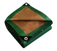 TECPLAST Bâche Bois 4x5 m HQ250BO Verte et Marron - Haute Performance - Bâche de protection étanche pour Bois de chauffage