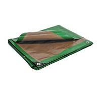 TECPLAST Bâche de Protection 3x5 m 250MU Verte et Marron - Haute Performance - Bâche étanche - Résistance Anti-UV