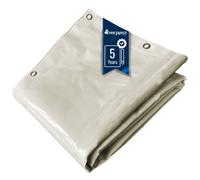 TECPLAST Bâche pour Carport 3x5 m LP506CP Blanc Crème - Garantie 5 Ans - Toile PVC étanche pour abri de Voiture