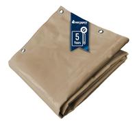 TECPLAST Bâche PVC 2,5x3 m Beige foncé - Garantie 5 Ans - LP506MU - Bâche de Protection étanche - Résistance Anti-UV