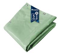 TECPLAST Bâche PVC 3,5x3,5 m Vert Sauge - Garantie 5 Ans - LP506MU - Bâche de Protection étanche - Résistance Anti-UV