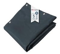 TECPLAST Bâche PVC 6x8 m Gris Anthracite - Garantie 5 Ans - LP506MU - Bâche de Protection étanche - Résistance Anti-UV