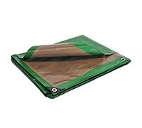 TECPLAST Bâche Toiture 5x8 m HQ250TO Verte et Marron - Haute Performance - Bâche d'étanchéité pour Couvreur et Charpentier
