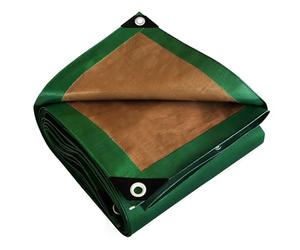 TECPLAST Bâche Toiture 6x10 m HQ250TO Verte et Marron - Haute Performance - Bâche d'étanchéité pour Couvreur et Charpentier