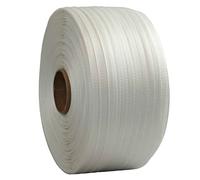 TECPLAST Feuillard de cerclage tressé FT 19 mm x 500 m renforcé - Qualité PRO - Haute Résistance 750kg - Feuillard textile PET