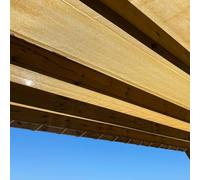 TECPLAST Filet Pergola 4x4 m Beige Sable - Garantie 5 Ans - FP320PR - Filet d'ombrage perméable pour Pergola ou Tonnelle
