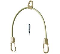 TECPLAST Pack 1 Sandow Piscine Ivoire 8 mm double crochets + 1 Piton douille escamotable 12mm - Pack Tendeur Piscine PAP1