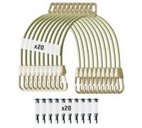 TECPLAST Pack 20 Sandows Piscine Ivoire 8 mm double crochets + 20 Pitons douille escamotables 12mm - Pack Tendeur Piscine PAP3