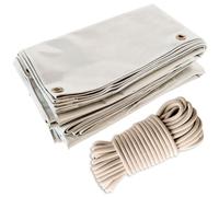 Tecplast Pack Toile Pergola Blanc Crème 3x4 m + Sandow Ivoire 20m - Bâche Pergola prête à Poser LP506PR Garantie 5 Ans