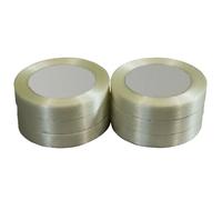 TECPLAST Ruban adhésif armé fil à fil transparent 130µ - rouleau adhésif 19 mm x 50 m - Carton 6 rouleaux