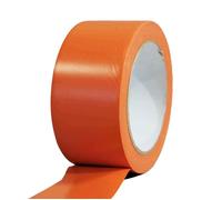 Tecplast Ruban adhésif PVC orange bâtiment 50 mm x 33 m - 1 rouleau adhésif de chantier orange