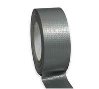 TECPLAST Ruban adhésif toile américaine gris 175µ - rouleau adhésif 48 mm x 50 m pour les raccordements et réparations