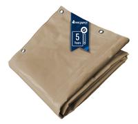 TECPLAST Toile Pergola Beige foncé 3x6 m LP506PR - Garantie 5 ans - Bâche Pergola ou Tonnelle étanche en PVC pour terrasse