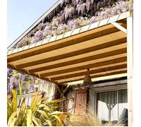 TECPLAST Toile Pergola Blanc Crème 3,5x4 m LP640PR - Garantie 8 Ans - Bâche Pergola ou Tonnelle étanche en PVC pour terrasse