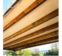 TECPLAST Toile Pergola Blanc Crème 3x4,5 m LP506PR - Garantie 5 Ans - Bâche Pergola ou Tonnelle étanche en PVC pour terrasse