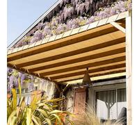 TECPLAST Toile Pergola Blanc Crème 5x8 m LP640PR - Garantie 8 Ans - Bâche Pergola ou Tonnelle étanche en PVC pour terrasse