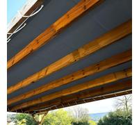 TECPLAST Toile Pergola Gris Anthracite 6x8 m LP506PR - Garantie 5 Ans - Bâche Pergola ou Tonnelle étanche en PVC pour terrasse