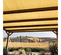TECPLAST Toile Pergola Ivoire 3,5x3,5m Protection Solaire XP680M2PR - Garantie 15 Ans - Bâche Pergola étanche PVC - Made in France
