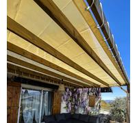TECPLAST Toile Pergola Micro-Perforée 3x6 m Ivoire - Garantie 5 Ans - MP460PR - Perméable - Ombrage léger - Made in France
