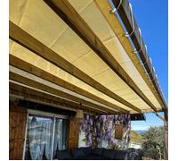 TECPLAST Toile Pergola Micro-Perforée 3x6 m Ivoire - Garantie 5 ans - MP460PR - Perméable - Ombrage léger - Made in France