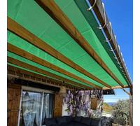 TECPLAST Toile Pergola Micro-Perforée 4x4 m Verte - Garantie 5 Ans - MP460PR - Perméable - Ombrage léger - Made in France