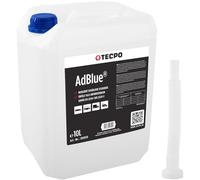 TECPO AdBlue ® Solution d'urée SCR 10 litres Ad Blue avec entonnoir et bec verseur Diesel TDI avec tuyau de remplissage pour voiture, camion, voiture