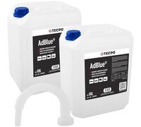 TECPO AdBlue Solution d'urée SCR - Ad Blue - Avec entonnoir - Bec verseur Diesel TDI avec tuyau de remplissage pour voiture, camion, voiture (20 l)