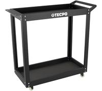 TECPO Chariot à outils avec 3 surfaces de chargement avec insert en mousse pour la protection, capacité de charge de 300 kg, chariot d'atelier avec barre perforée pour outils - Convient comme chariot