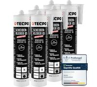 TECPO Colle à disque Quickly-Safe, polymère MS sans apprêt avec technologie de colle et de mastic, colle élastique résistante aux intempéries pour le collage et l'étanchéité (6 x 290 ml)