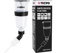 TECPO Entonnoir compatible avec Adblue/urée anti-goutte avec vanne d'arrêt coudée pour les raccords de réservoir difficiles d'accès