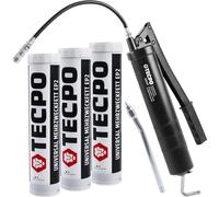 TECPO Graisse multi-usages avec levier manuel + graisse multi-usages EP2 3 x 400 g