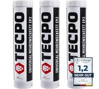 TECPO Graisse universelle EP2 - Cartouche de 400 g - Graisse au lithium universelle - Lubrification automobile - Résistante à l'eau - Graisse au lithium KP2K-30 (3 x 400 g)