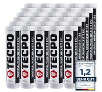 TECPO Graisse universelle EP2 - Cartouche de 400 g - Graisse au lithium universelle - Lubrification automobile - Résistante à l'eau - Graisse au lithium KP2K-30 (30 x 400 g)
