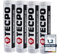 TECPO Graisse universelle multi-usage EP2 - Cartouche de 400 g - Graisse au lithium, graisse universelle, lubrification pour véhicules, résistante à l'eau, KP2K-30 (lot de 4 x 400 g)