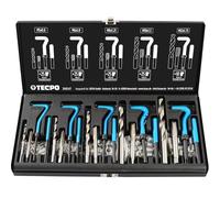 TECPO Kit de réparation de filetage 131 pièces outil de réparation de filetage M5 M6 M8 M10 M12