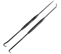 TECPO Lot de 2 crochets de montage - Crochets de démontage droits à 90 ° - Courbés à 45 ° - 220 mm de long - Extracteur d'étanchéité de voiture - Outils d'entretien pour tuyaux et joints