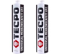 TECPO Lot de 2 graisses universelles universelles au lithium EP2 500 g - Graisse au lithium universelle - Graisse longue durée résistante à la température - Roulement à rouleaux résistant à l'eau