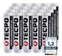 TECPO Lot de 20 cartouches de graisse universelle multi-usages 400 g - Cartouche de graisse au lithium, graisse universelle, lubrifiant automobile, résistante à l'eau