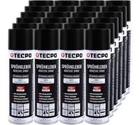 TECPO Lot de 24 sprays de colle 1K - 500 ml - Pour mousse de ciel de toit, ciel nuageux et panneaux acoustiques - Transparent - Résistant à la chaleur jusqu'à 110 °C