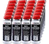 TECPO Lot de 24 sprays multifonctions de 400 ml - Lubrifiant et dégraissant - Avec tube de pulvérisation pliable - Lubrifie, protège, nettoie, graisse avec protection contre l'usure et la corrosion