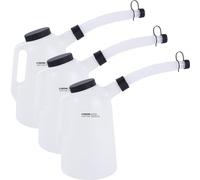 TECPO Lot de 3 bidons d'huile de remplissage de 2 litres avec verre doseur + bec verseur