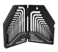 TECPO Lot de 30 clés à six pans creux en pouces + hexagonal métrique pour vis Allen