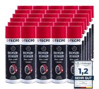 TECPO Lot de 30 nettoyants universels pour freins - 500 ml - Valve à 360° - Sans acétone - Anti-corrosion